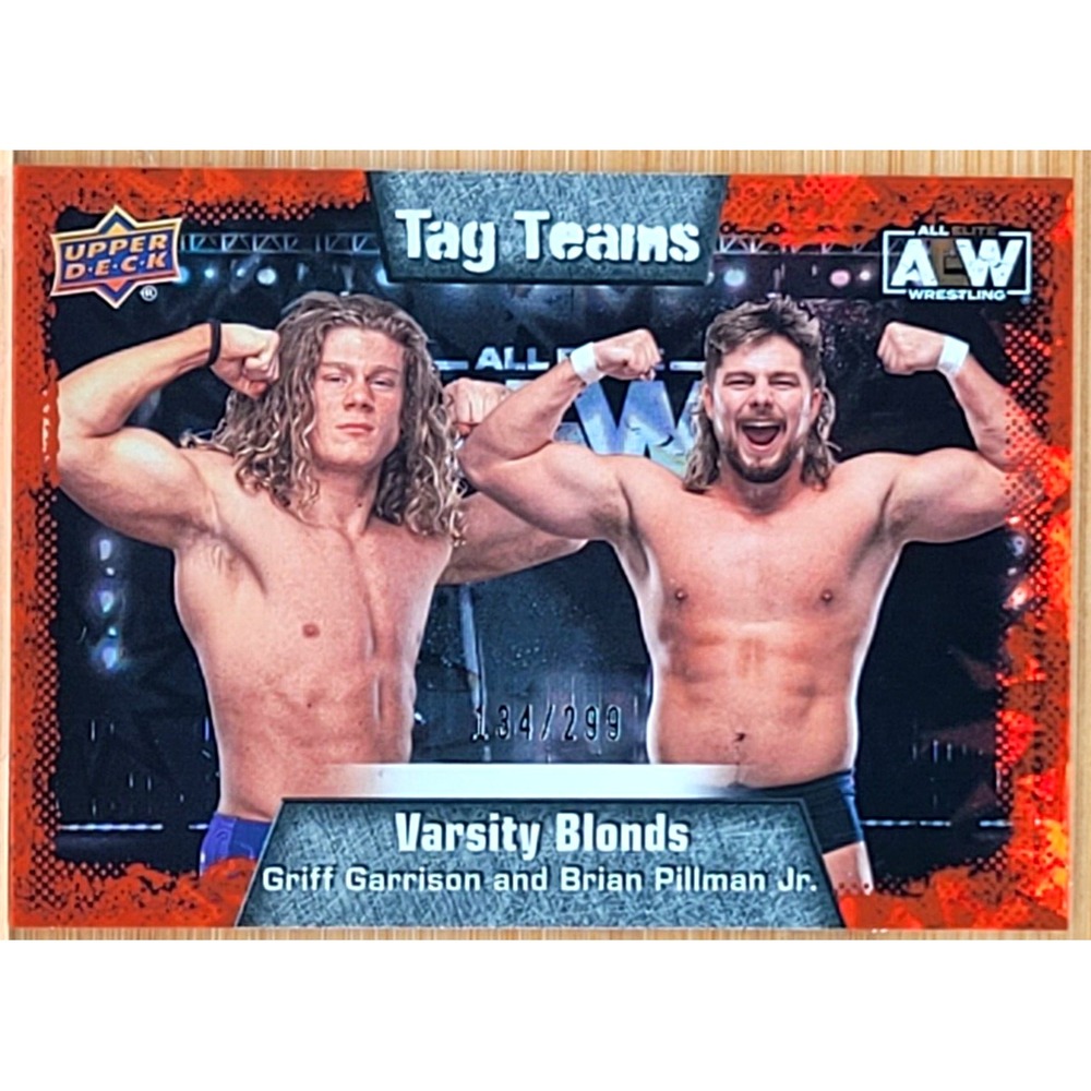 2022 UPPER DECK AEW VARSITY BLONDS DYNAMITE #D/299 BRIAN PILLMAN JF.